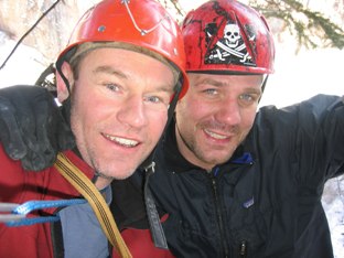 Graham and Dan Ice belay